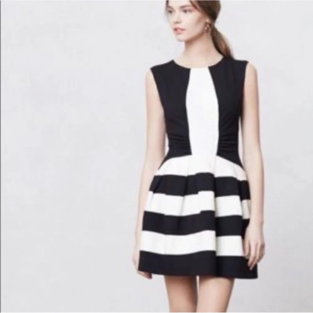 Anthropologie Eva Franco Hollie Strata Striped Mini Dress - Picture 7 of 9
